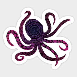 Zentangle Octopus Sticker